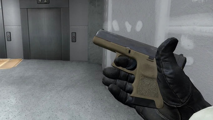 Screenshot of a default skin Glock in CS:GO