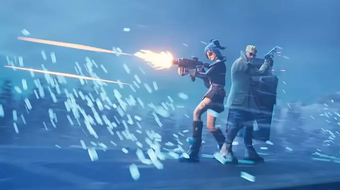 Hope and Jonesy fighting together in Fortnite