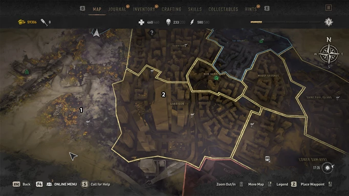 Dying Light 2 Black Duck Locations Map 1