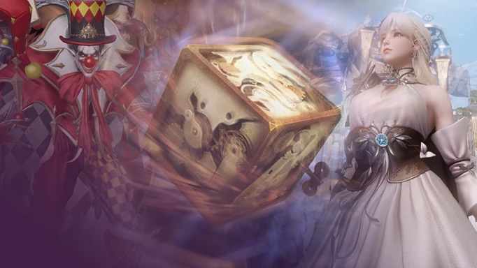 a promotional image of the Lost Ark July 2023 update, showing Kakul-Saydon, the Music Box of Memories, and more