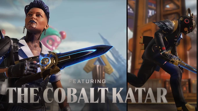 The Cobalt Katar depicted in the Apex Legends: Shadow Society Event Trailer