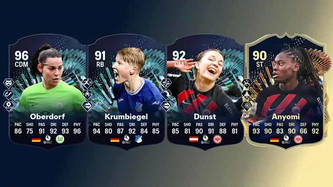 Image of the Frauen Bundesliga TOTS Moments and Engagement players