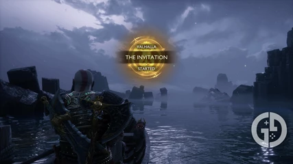Kratos On Boat Starting Valhalla Quest