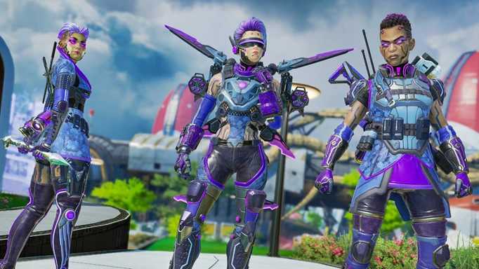 Apex Legends Control: Loba, Valkyrie and Bangalore in their new Season 12 skins.
