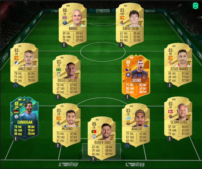 88+ Prime, Mid, or World Cup Icon Upgrade 86 Rated Squad