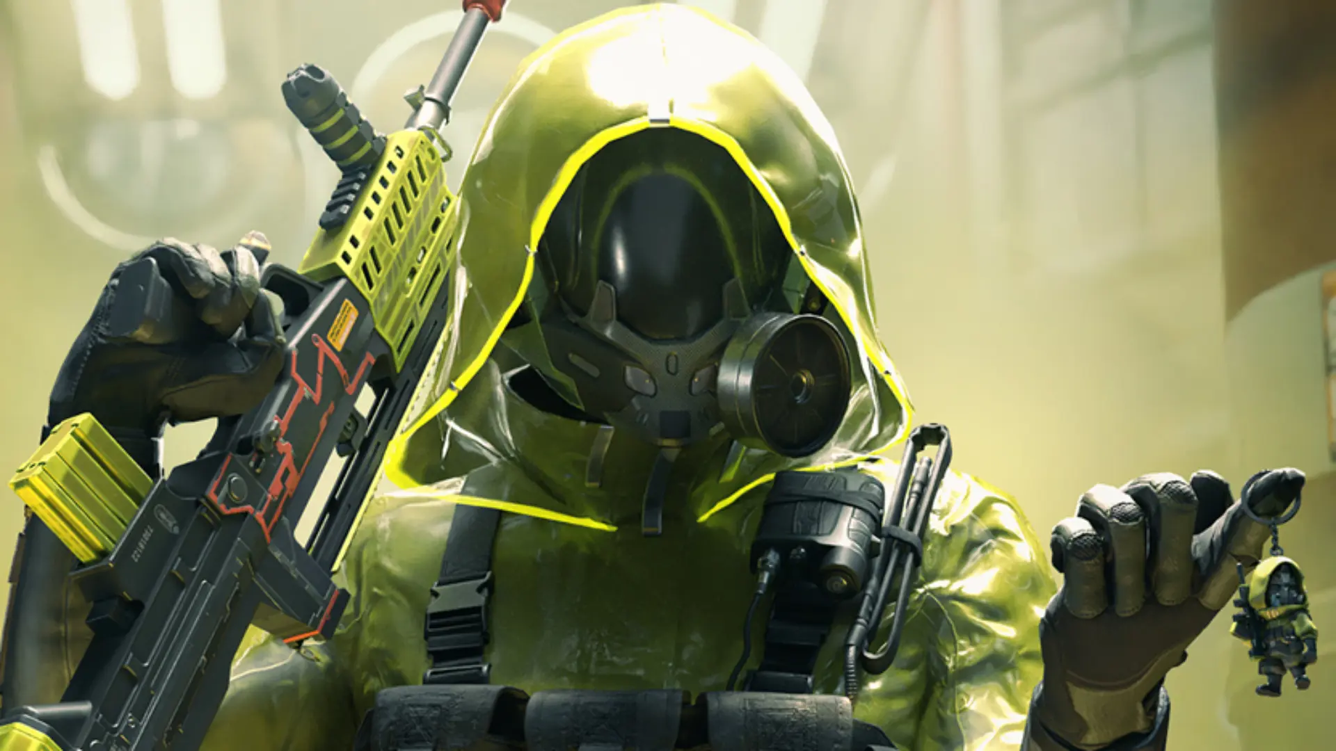 Gas mask neon Warzone skin