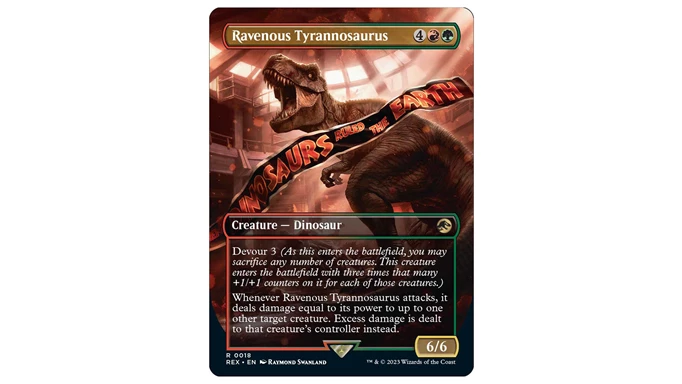 Magic The Gathering Lost Caverns of Ixalan Ravenous Tyrannosaurus card