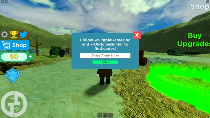 Image showing you how to redeem War Simulator codes