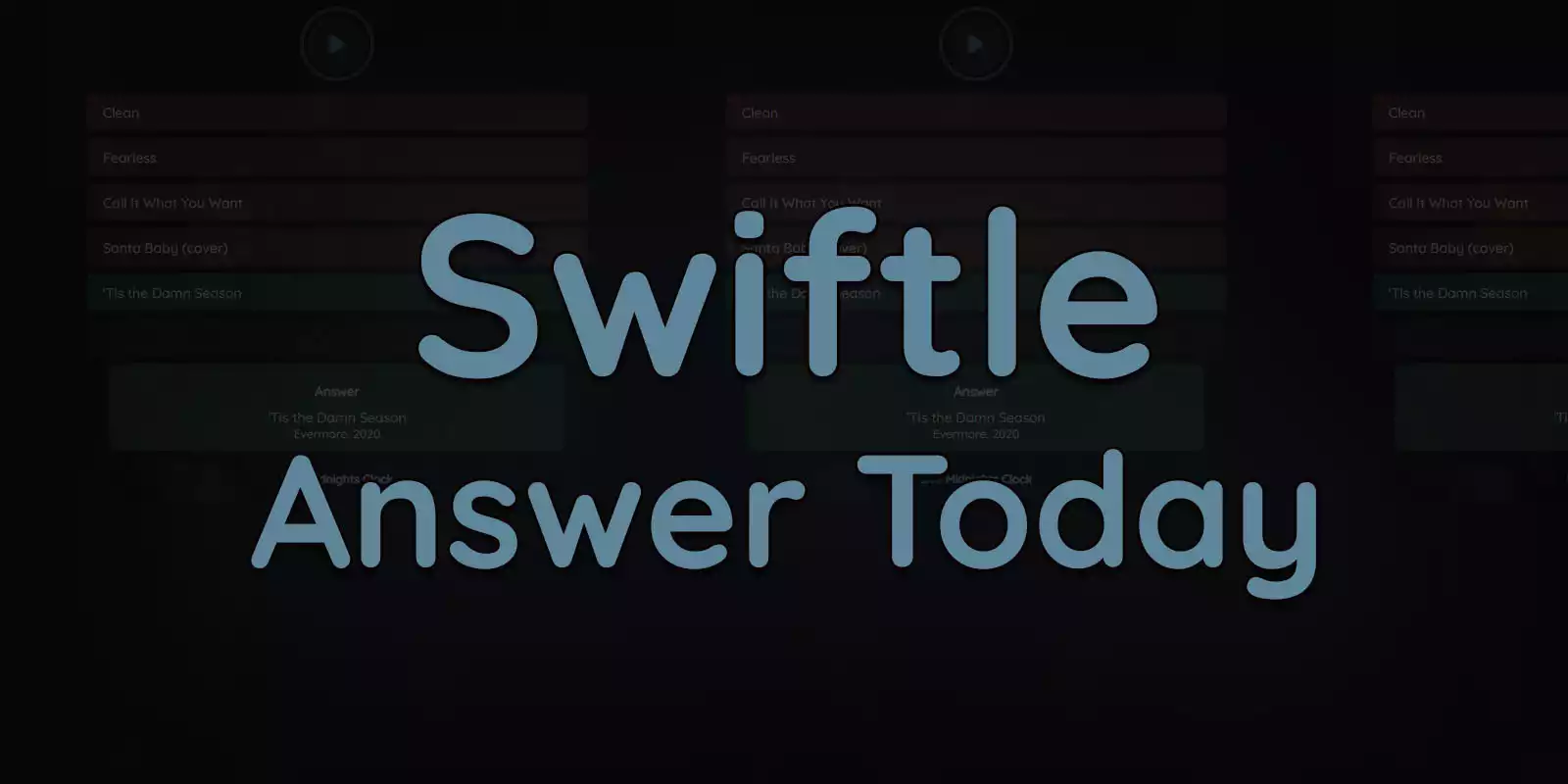 Swiftle answer today: Sunday 9 April 2023