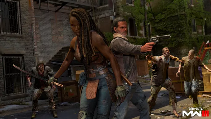 Rick and Michonne Call of Duty collab