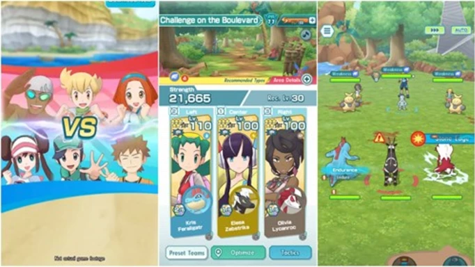 Gameplay of Pokemon Masters EX, one of the best games like Pokemon GO