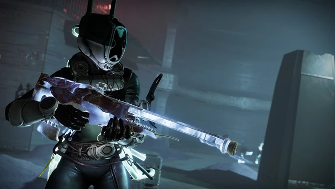 A Guardian holding the new exotic scout rifle, the Wicked Impalement