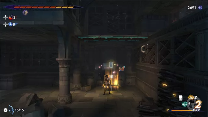 Sacred Archives Azure Damascus Ingot location 2 in Prince of Persia: The Lost Crown