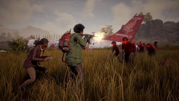 Fighting zombies in State of Decay 2.