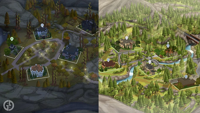 Image of two worlds in the Sims 4