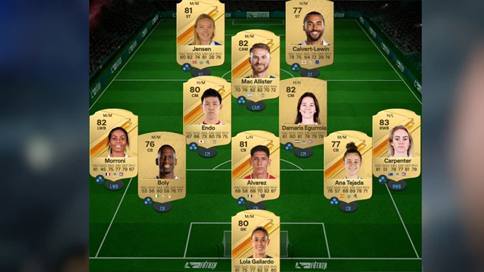 Image of the Around The World Hybrid Nations SBC cheapest solution in EA FC 24