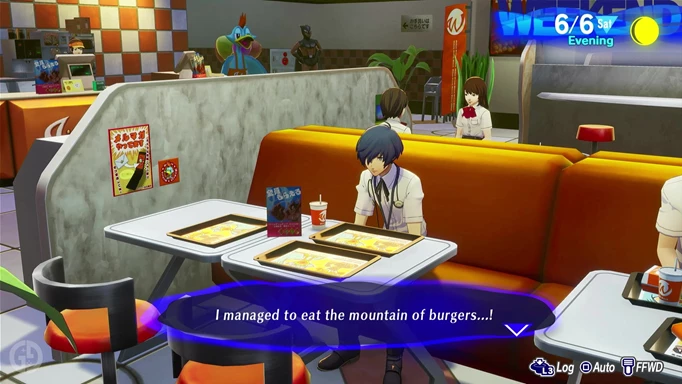 Completed the Big Eater Challenge at Wilduck Burger in Persona 3 Reload for Elizabeth P3R request #11