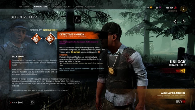Dead by Daylight Survivor Perks: Detective's Hunch