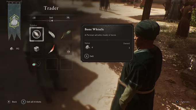 selling trinkets to a vendor, one of the best ways to get money fast in Assassin's Creed: Mirage