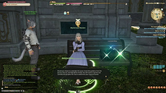 FF14, Final Fantasy 14, Mysterious Maiden, Secret In The Box, Old Sharlayan