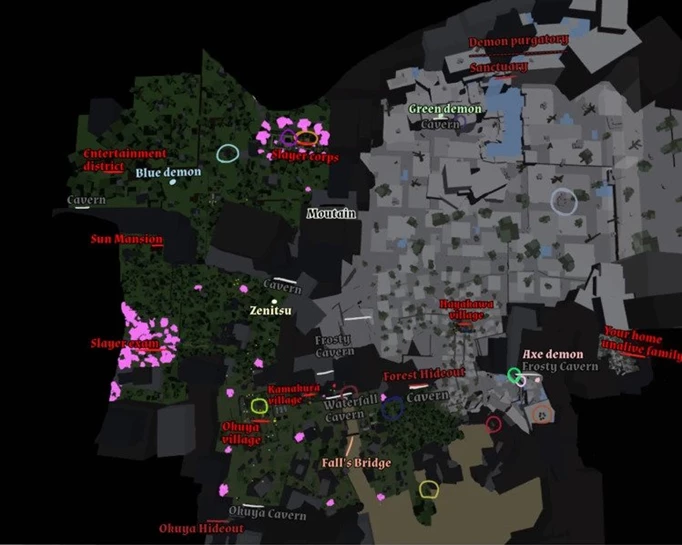 All map locations in Demonfall