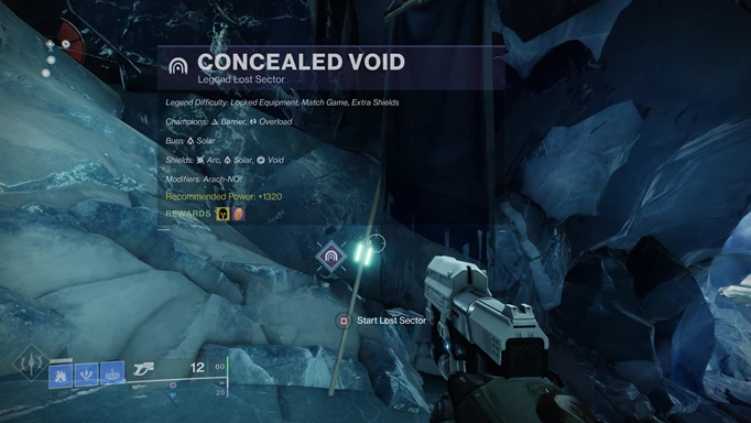 Destiny 2 Concealed Void Lost Sector entrance.