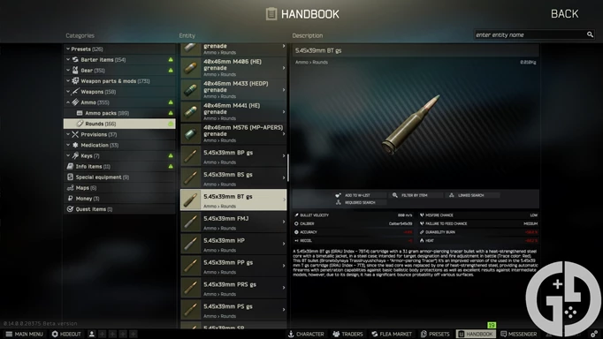Image of 5.45x39mm BT in Escape from Tarkov