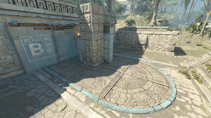 Image of Anubis B site in Counter-Strike 2