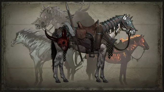 concept art of mounts in Diablo 4