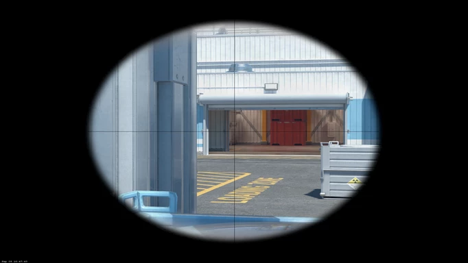 Image of stretched res when scoped using an AWP in CS2