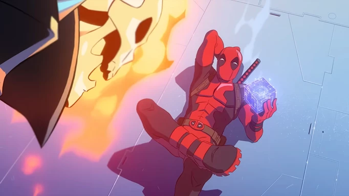 Deadpool holding a cube in Ghost Rider
