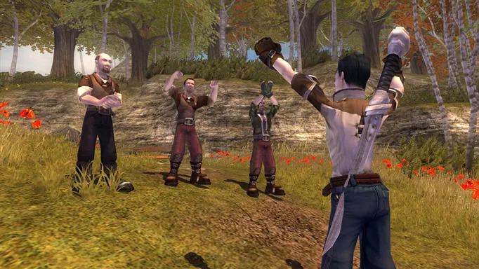 Characters in Fable cheer.