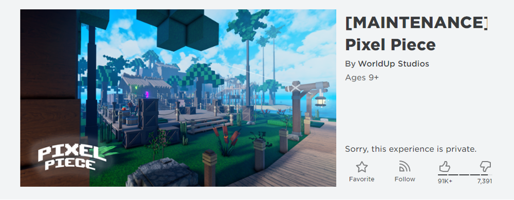 Is Pixel Piece Down?