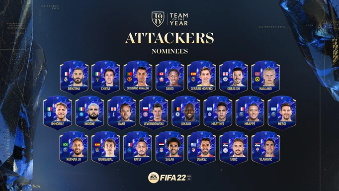 FIFA 22 TOTY Nominees Attackers