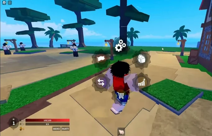 Image showts the player opening the settings menu in Roblox Final Sea