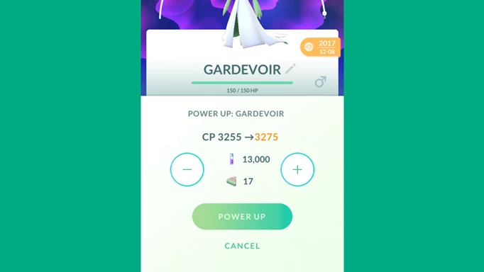using candy xl in pokemon to level up gardevoir