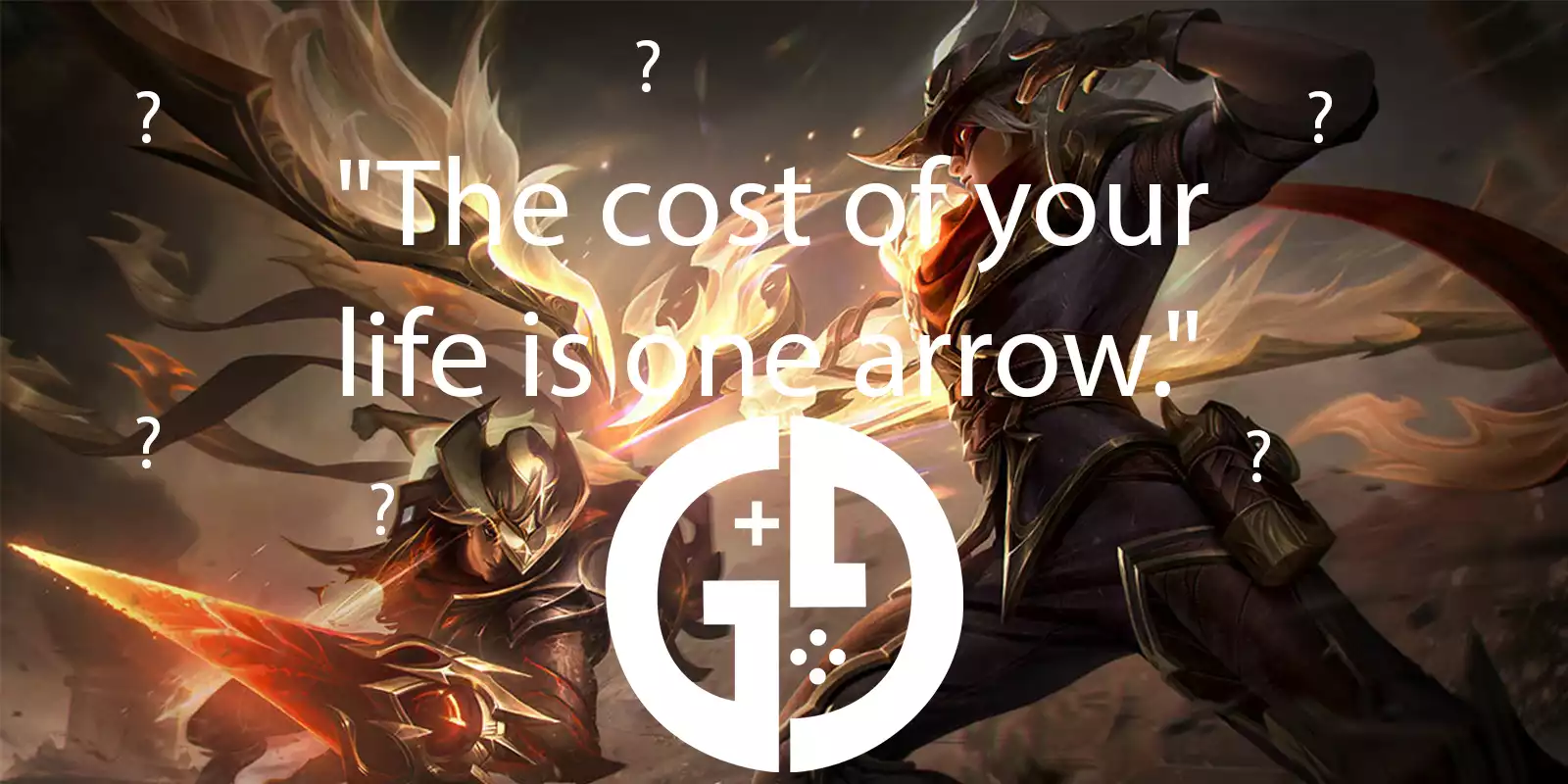What champion says "The cost of your life is one arrow."?