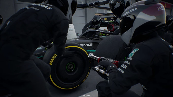 Mercedes pit stop in F1 Manager 2023