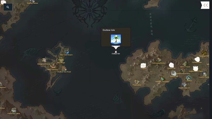 Lost Ark Outlaw Isle location