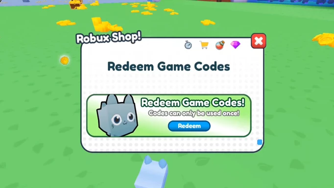 Roblox, Pet Kingdom code redemption box