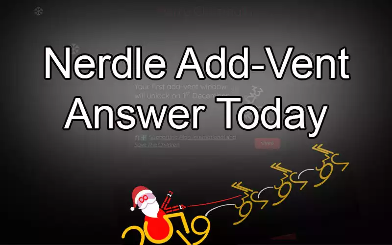 Nerdle Add-Vent Calendar Answer: Sunday 25 December 2022