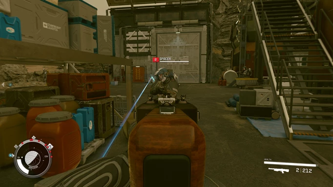 A shotgun being used in combat in Starfield.