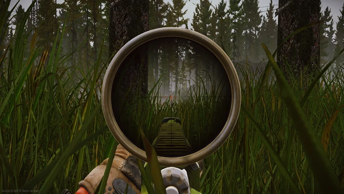 Screenshot of a scoped weapon on Woods in Escape From Tarkov