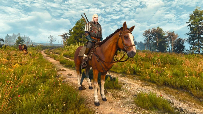 Geralt riding Roach The Witcher