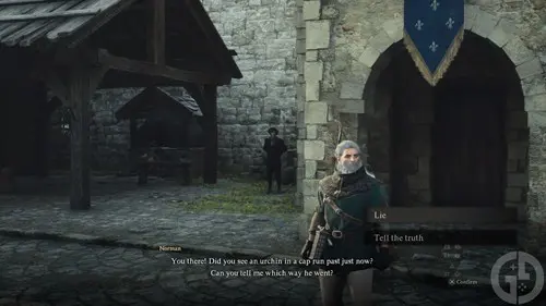 The Arisen deciding whether to tell the truth or lie in Dragon's Dogma 2