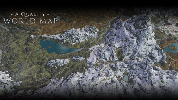 תמונת פרומו של מפת העולם האיכותית ו- SolsTheIm Map - עם Mod Roads, אחד המודדים הטובים ביותר Skyrim