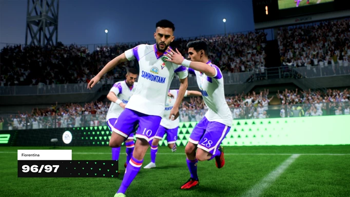 Image of the 96/97 Fiorentina kit in EA FC 24