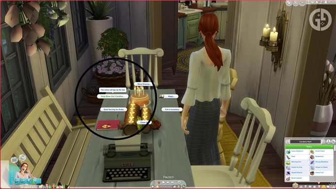 The help blow out candles interaction in the sims 4