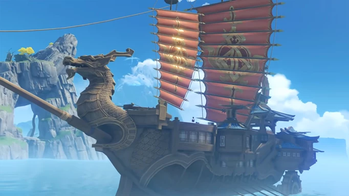 Beido's ship sets sail for Inazuma