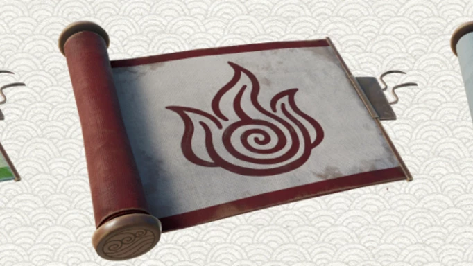 The Firebending Mythic Scroll from Avatar in Fortnite